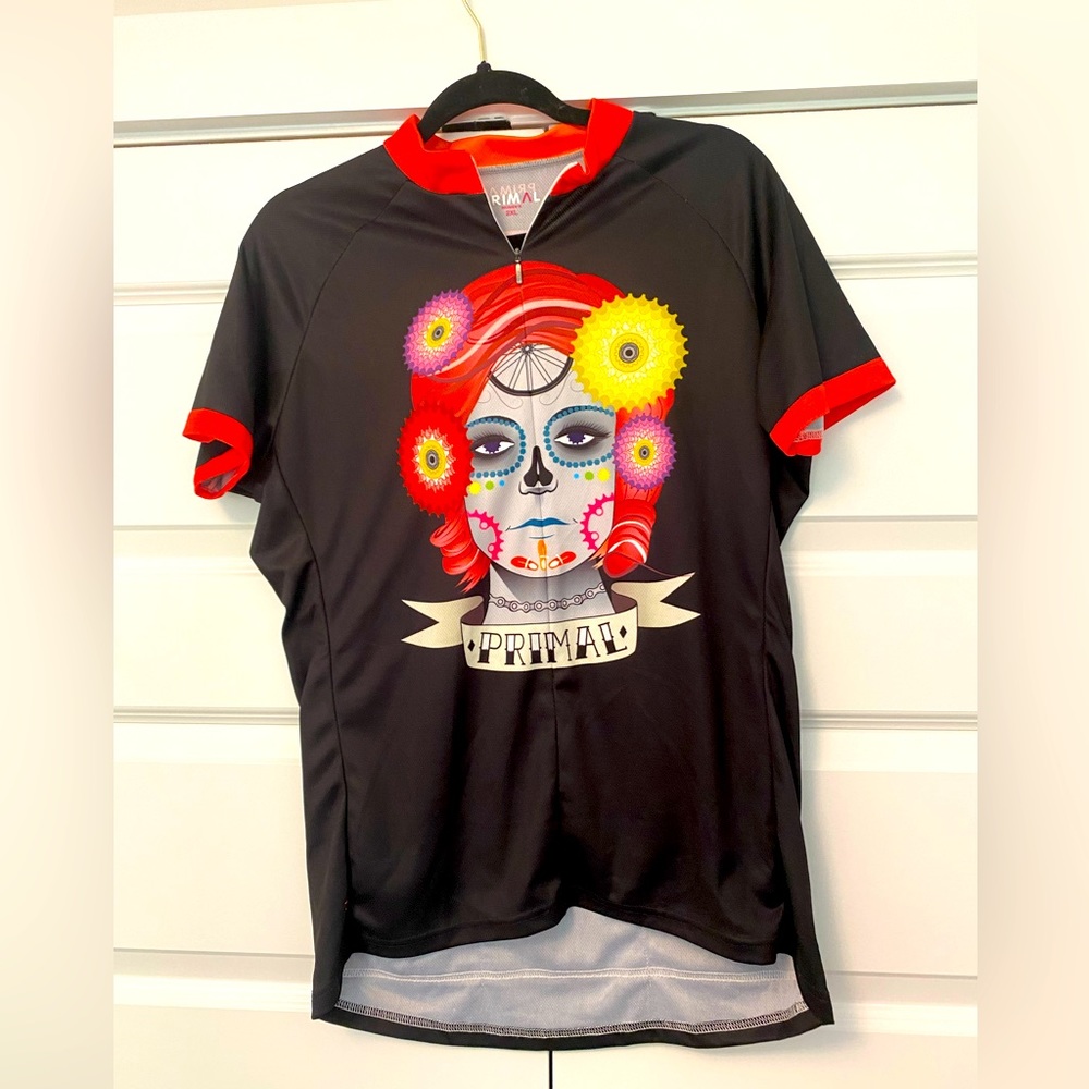 Primal Women's Black and Red Cycling Jersey